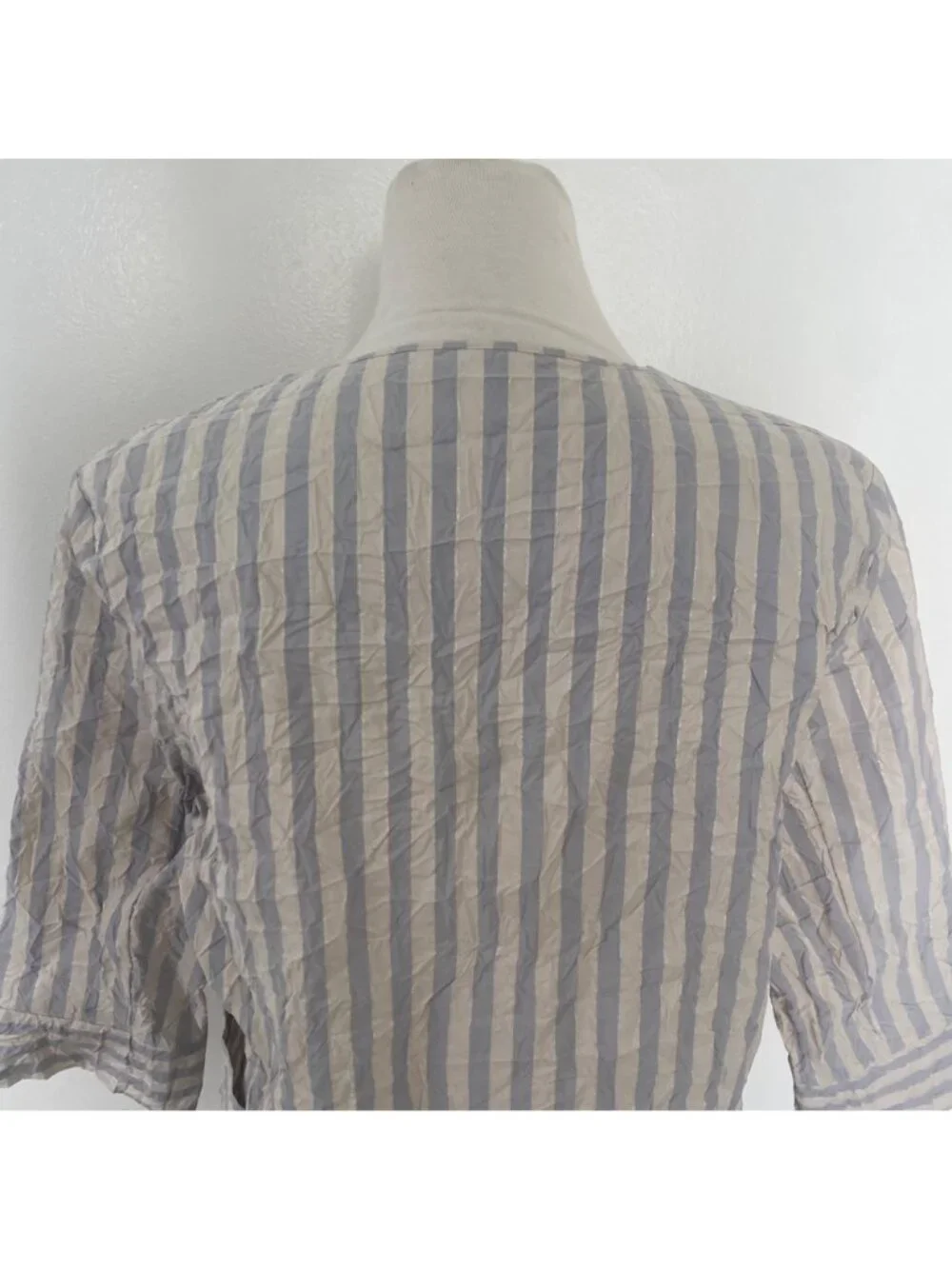 Kozan Crinkle Striped Zipper Top / Blazer - Picture 11 of 12